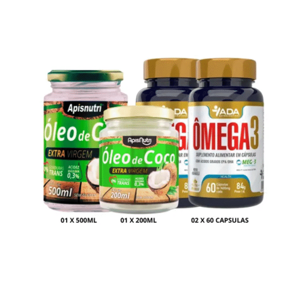 Kit Ômega 2 e Óleo de Coco